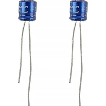 Kondenzátor 2x Elektrolytický kondenzátor CE-BP 50V 2.2uF 5x6 Elna audio bipolární
