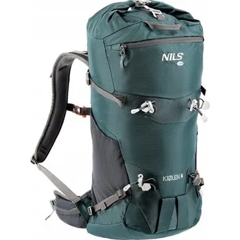 turistický batoh Batoh Nils Camp zelený 41-60 l nylon 2 komory 7 kapes