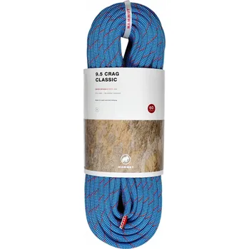 Horolezectví Dynamické lano Mammut 9.5mm Crag Classic modro-bílé 60m