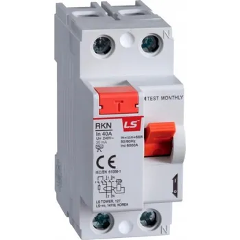 Proudový chránič Proudový chránič 2P 40A 0,03A typ A RKN2P 40A 30MAA 06220450R0