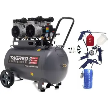 AKČNÍ SET SETTA3388M, Bezolejový kompresor s odlučovačem 50l, 230V, 2 písty, 3000W | 10 BAR + příslušenství