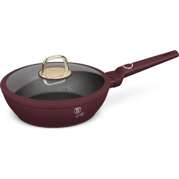 Pánev BERLINGERHAUS Pánev hluboká s titanovým povrchem a poklicí 24 cm Leonardo Collection BH-8032