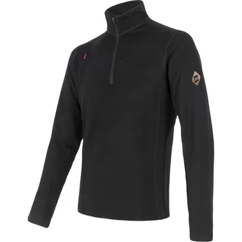 Pánská mikina Pánská mikina krátký zip SENSOR MERINO UPPER černá XL
