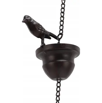 Zahradní dekorace Dešťový řetěz na okap, zahradní dekorace, okapový lapač deště, 100 cm