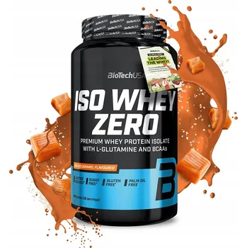 Protein Proteinový izolát WPI BioTechUSA prášek 908 g karamelový bez aspartamu