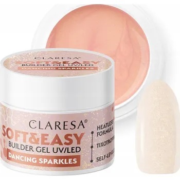 Lak na nehty Claresa Stavební gel SOFT&EASY Gold Prosecco