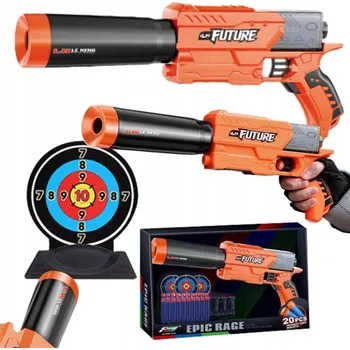 VELKÁ ELEKTRICKÁ PISTOLE HRAČKA TERČE ŠIPKY ZBRAŇ STŘELBA NA CÍL