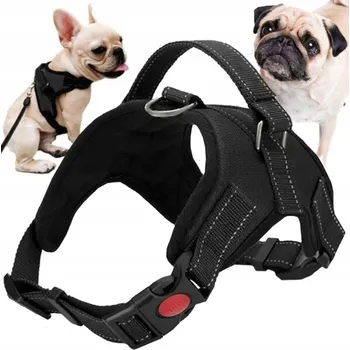 Postroj pro psa POSTROJ PRO PSA VYCHÁZKOVÝ SILNÝ BEZ TLAČENÍ POHODLNÝ ÚCHYT 46-56cm vel. S