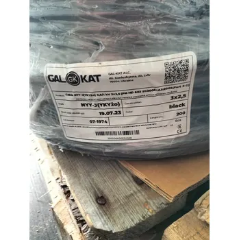 elektrický kabel Kabel Kulatý elektrický, instalační, zemní YKY Elektrokabel 3 x 2,5