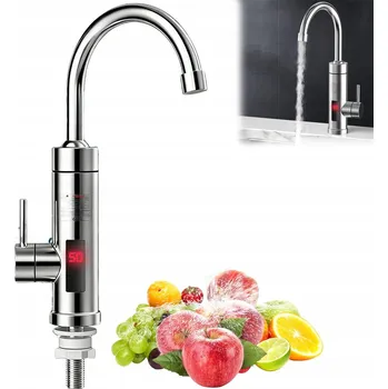 Bojler PRŮTOKOVÝ ELEKTRICKÝ OHŘÍVAČ VODY S LCD DISPLEJEM, KOHOUTKOVÁ BATERIE 30-60°C 3000W