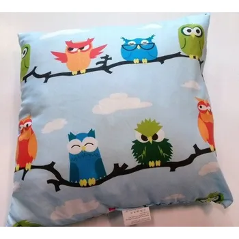 Polštář Polštář Simply 40x40 Sovy barevné větvička