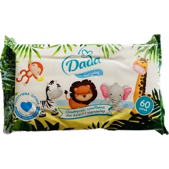 Dětský vlhčený ubrousek DADA EVERYDAY vlhčené ubrousky pro děti a miminka 60 ks