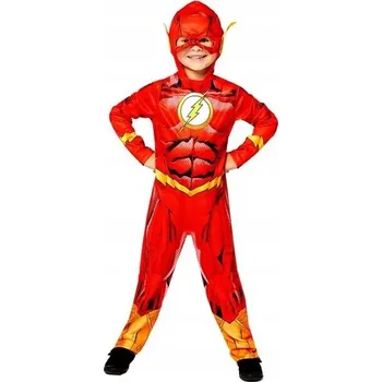 Karnevalový kostým Dětský kostým Flash s licencí DC Comics, velikost 10-12 let (140-152 cm)