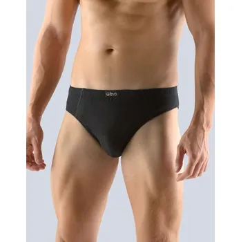 Slipy GINA pánské slipy s úzkým bokem, úzký bok, šité, jednobarevné Eco Bamboo 70058P černá 50/52