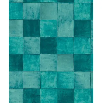 Tapeta Tapeta obklady do kuchyně a koupelny tyrkysové dlaždice tapety