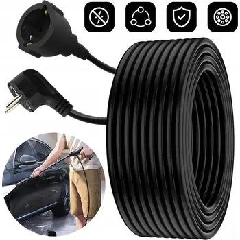 Napájecí kabel Bedee zahradní Prodlužovací Kabel 2 m 1 ks zásuvky černá