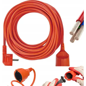 Napájecí kabel PRODLUŽOVACÍ KABEL ZAHRADNÍ 30M PRO SEKAČKU STAVEBNÍ 3 X 0,75MM