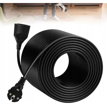 Napájecí kabel PRODLUŽOVACÍ KABEL SÍŤOVÝ KABEL 20 M GUMA + MĚDĚNÉ JÁDRO 3*0,75 MM, 1 ZÁSUVKA