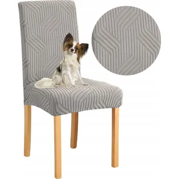 Potah na židli UNIVERZÁLNÍ ELASTICKÝ POTAH NA ŽIDLI ŽAKÁR Vzor Cop SVĚTLE ŠEDÁ