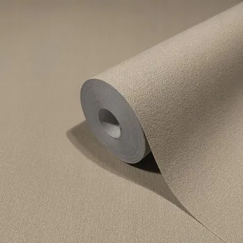 Tapeta BÉŽOVÁ VINYLOVÁ TAPETA NA VLIESU BEZ VZORU JEDNOBAREVNÉ POZADÍ