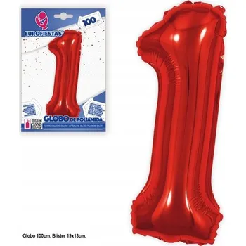 Balónek Ouda Party - Červený balón ve tvaru číslice 100 cm z hliníku