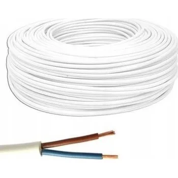 elektrický kabel Kabel CYKYLo 2x1 bílý 300/500V /100m/