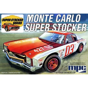 autíčko Model Plastový - Auto 1:25 1971 Chevy Monte Carlo Super Stocker 2T -