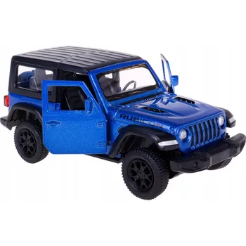 autíčko JEEP WRANGLER RUBICON 2DR 2021 MODEL KOVOVÝ, RMZ 1:32/39 MODRÝ
