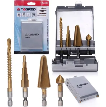 Auto-moto Tagred TA4180, Univerzální HSS vrtáky na kovy, sada 4 ks