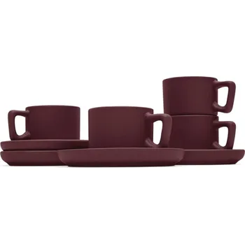 Sklenice BERLINGERHAUS Sada hrnků na espresso s podšálkem 8 ks 100 ml Leonardo Collection BH-10017