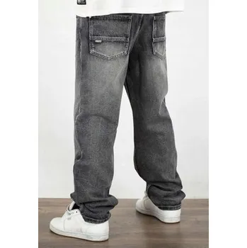 Pánské džíny Pánské šedé džínové kalhoty PROSTO Regular Jyng XL
