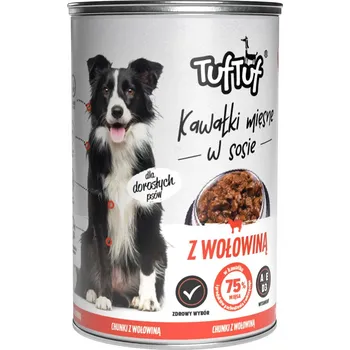 Krmivo pro psa TUF TUF Masové kousky s hovězím pro psy konzerva 415g