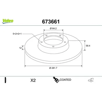 Brzdový kotouč Brzdový kotouč VALEO 673661