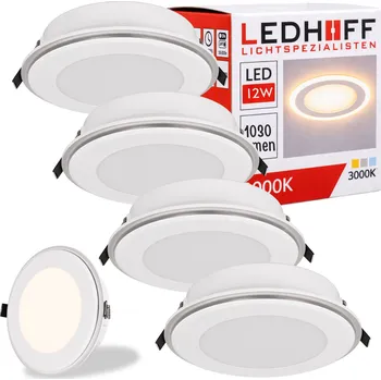 LED zapuštěné svítidlo Stropní svítidlo 4x SPOT Teplé světlo 3000K VÝKONNÉ 12W