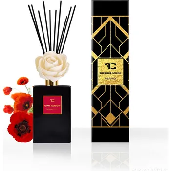 Vonný olej POPPY MEADOW - XL difuzér s FLOW květinou & tyčinkami PARFUMIA®, 500 ml