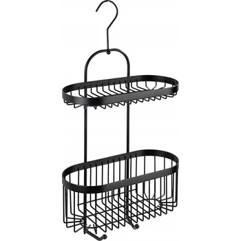 Koupelnový nábytek Závěsná koupelnová police Wenko Classic Plus 47x26,5 cm, černá