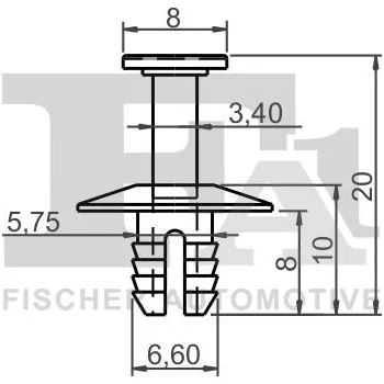 Lišta karosérie Klip, ozdobná / ochranná lišta FA1 11-20039.5