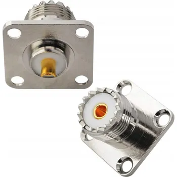 5 KUSŮ GNIAZDO UHF SO-239 4-otworowy panel DO SKŘÍNĚ, KULATÝ, PRO WI-FI CCTV