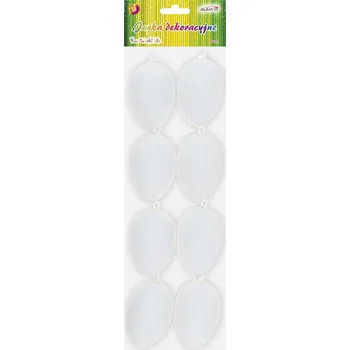Velikonoční dekorace Velikonoční dekorace - slepičí vajíčka 6 cm 8 ks bílé