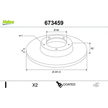 Brzdový kotouč Brzdový kotouč VALEO 673459