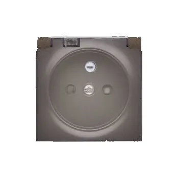 Elektrická zásuvka SIMON54 Kryt zásuvky IP 44 pro mechanismus SGZ1M HNĚDÁ - DGZ1BUZP/46A