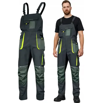 Pracovní obuv Pánské pracovní kalhoty s laclem, ochranné, elastické, odolné STRETCH BOZP 58