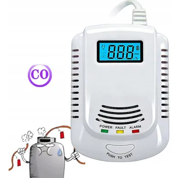 Bezpečnostní detektor Detektor plynu zemního plynu metanu, senzor úniku plynu z vařičů, 240V, kabel 1,4m