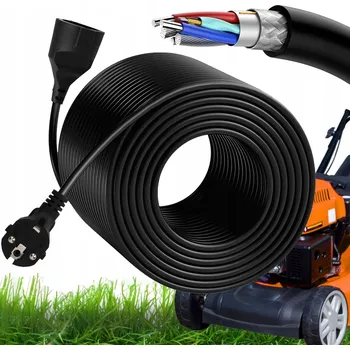 Napájecí kabel PRODLUŽOVACÍ KABEL ZAHRADNÍ STAVEBNÍ 20M 3x0.7 NAPÁJECÍ PRO SEKAČKU NA TRÁVU