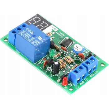 Relé ČASOVÉ RELÉ 12V DC S ČASOVAČEM 1S-99MIN, MODUL ČASOVAČE S RELÉ