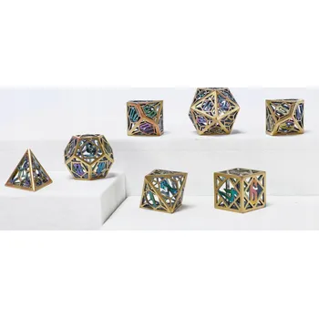 Příslušenství k deskovým hrám KLETBA MUMIE SADA 7 KOVOVÝCH RPG kostek