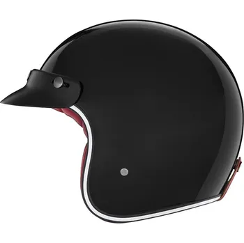 Helma na motorku NOX OTEVŘENÁ PŘILBA JET N243 SOLID, BARVA ČERNÁ LESKLÁ, VELIKOST S ()