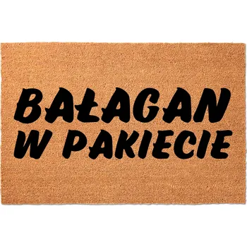 Rohožka KOKOSOVÁ VSTUPNÍ ROHOŽKA 40X60 CM KE DVEŘÍM - ZÁBAVNÁ, "NEPOŘÁDEK V CENĚ"