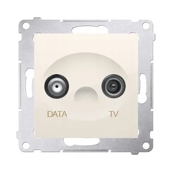 Elektrická zásuvka SIMON 54 KRÉMOVÁ ZÁSUVKA TV-DATA (PRO KABELOVÝ INTERNET) DAD1.01/41