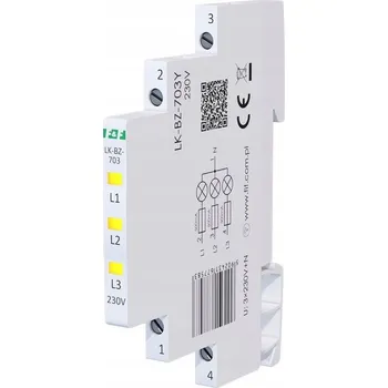 Jistič F&F LK-BZ-703Y KONTROLKA S OCHRANOU SLIM 3x230VAC 3 ŽLUTÉ